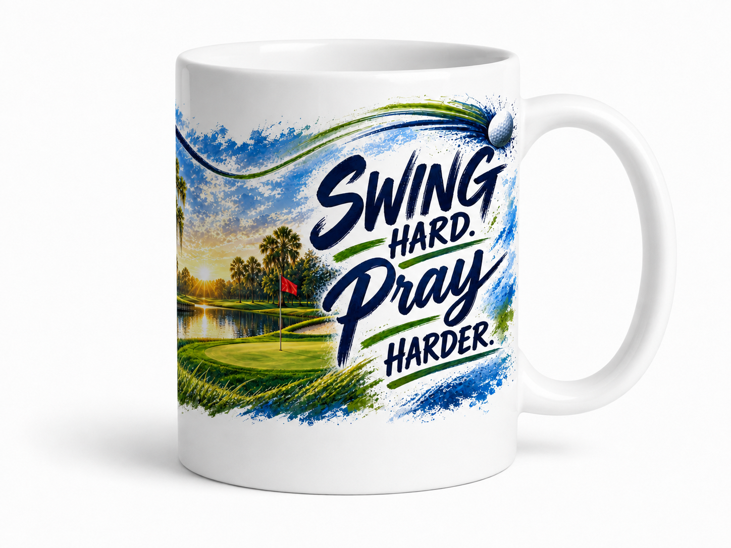 Swing Hard, Pray Harder mug